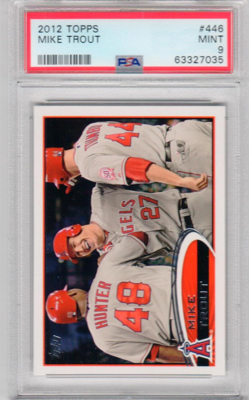 2012 Topps Mike Trout #446 2nd Year Card Angels PSA 9