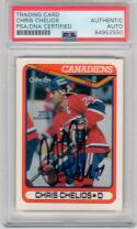 1990-91 O-Pee-Chee OPC #29 Chris Chelios signed Montreal Canadiens PSA/DNA auto