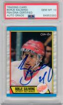 1989-90 O-Pee-Chee OPC #278 Borje Salming signed Red Wings PSA/DNA auto Grade 10