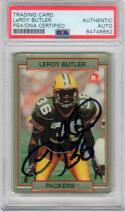 1990 Action Packed Rookie Update #10 LeRoy Butler signed RC Rookie Packers PSA/DNA auto