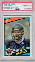 1984 Topps #222 Jim Covert signed RC Rookie Chicago Bears PSA/DNA auto Grade 10