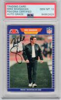 1989 Pro Set #194 Mike Shanahan signed RC Rookie Card Raiders PSA/DNA auto Grade 10